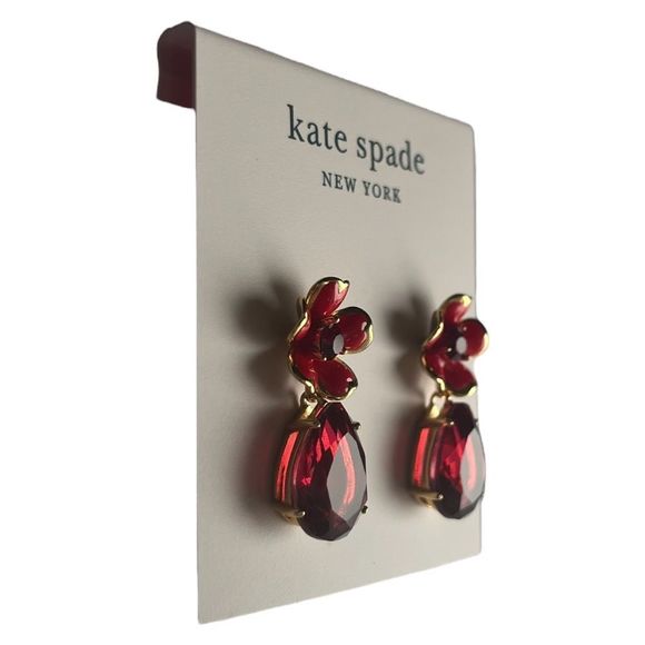 ⭐️Host Pick⭐️ 🆕 Kate Spade: Blushing Blooms Flower Drop Earrings With Dust Bag - Picture 6 of 11